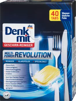 Таблетки для посудомоечных машин Multi-Power Revolution 40 шт. Denkmit