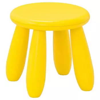 Табурет детский Ikea Mammut, желтый