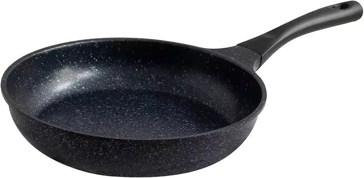 (Tafuco) Toughco F-7202 Frying Pan, 10,2 дюйма (26 см), легкая сковорода из литого мрамора с бриллиантами Tafuko, Black (Black 19-3911Tcx)