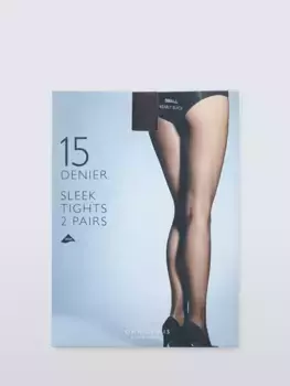 Тайтсы John Lewis 15 Denier Sleek 2 шт, цвет nearly/black