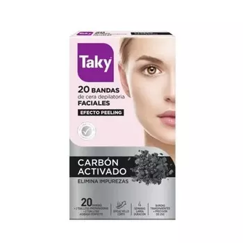 Taky Carbon Activado Восковые полоски для лица 20 шт Inny Producent