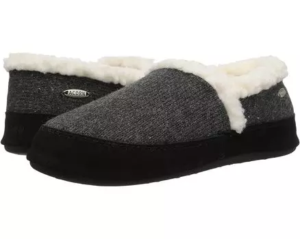 Тапочки Acorn Moc Ragg, цвет Dark Charcoal Ragg Wool