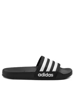 Шлепанцы детские Adidas в полоску, черный