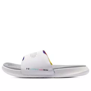 Тапочки ansa elevate slide 'pride' Under Armour, белый
