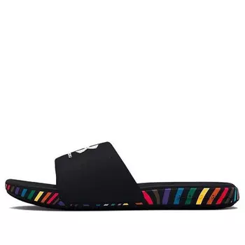 Тапочки ansa slide 'pride' Under Armour, черный