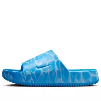 Тапочки calm printed slides Nike, синий