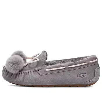 Тапочки дакота бант помпон Ugg, серый