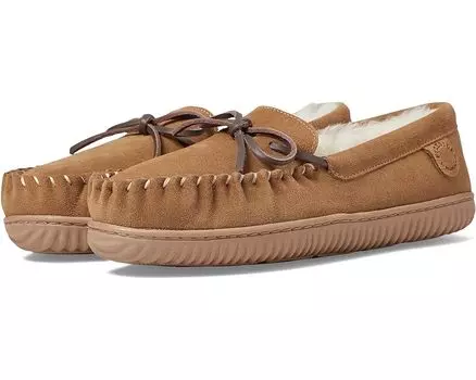 Тапочки FIRESIDE by Dearfoams Nelson Bay Mocassin with Bow Tie, цвет Chestnut