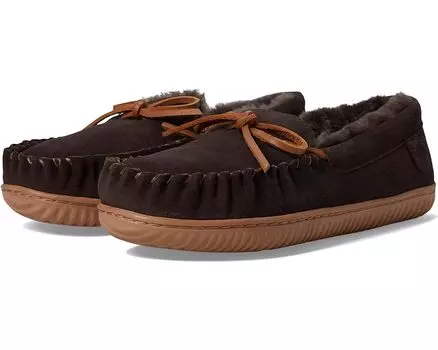 Тапочки FIRESIDE by Dearfoams Nelson Bay Mocassin with Bow Tie, кофе