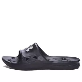 Тапочки locker 3 slides 'black silver' Under Armour, черный