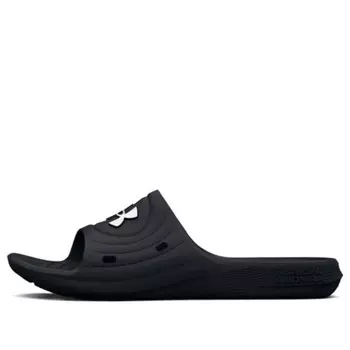 Тапочки locker 4 slide 'black white' Under Armour, черный