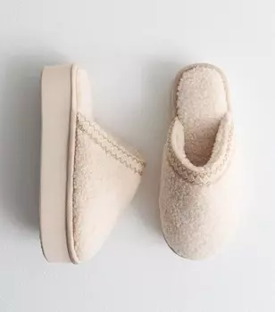 Тапочки-мюли Off White на платформе New Look, белый