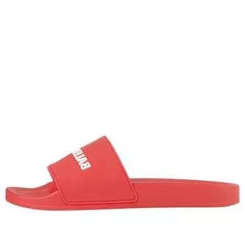 Тапочки pool slides 'red' Balenciaga, красный