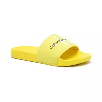 Тапочки с монограммой Calvin Klein, желтый