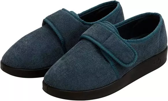 Тапочки Silverts Wide & Comfy Easy Closure Slippers, цвет Grey/Black