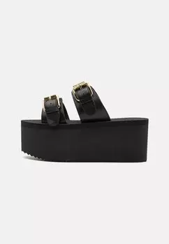 Тапочки Wedge MOSCHINO, черный