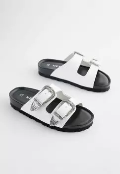 Тапочки Western Double Buckle Regular Fit Next, белые