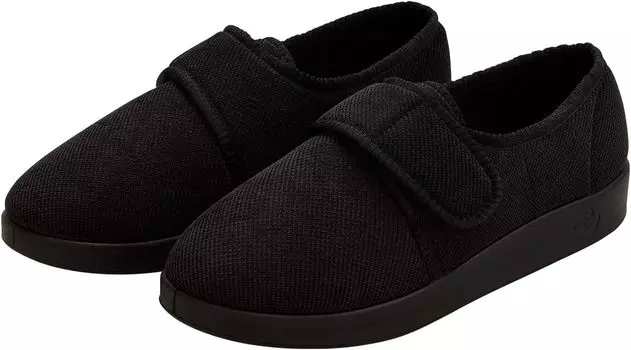 Тапочки Wide & Comfy Easy Closure Slippers Silverts, цвет Black/Black