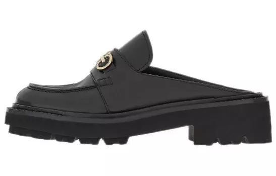 Тапочки женские Ferragamo Gancini, черный