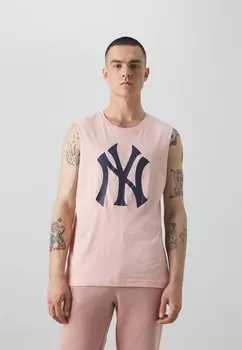 Team Mlb New York Yankees Primary Logo Graphic Tank Fanatics, цвет silver pink