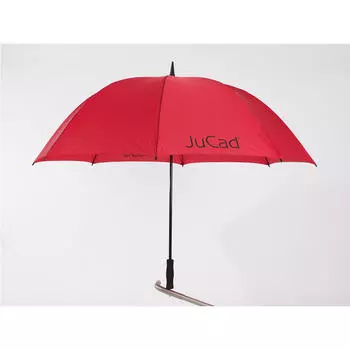 Телескопический зонт с древком JuCad, красный/красный/красный