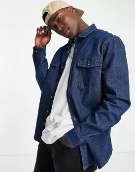 Темная джинсовая куртка ASOS DESIGN