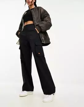 Темно-черные брюки карго ellesse Sanzan