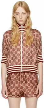 Темно-красная куртка GG Supreme Gucci