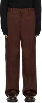 Темно-красные брюки со вставками Jil Sander