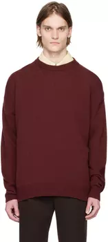 Темно-красный свитер с круглым вырезом Jil Sander
