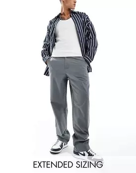 Темно-серые мешковатые брюки ASOS DESIGN