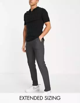 Темно-серые узкие элегантные брюки ASOS DESIGN