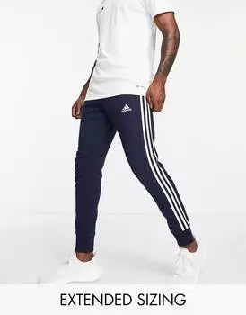 Темно-сине-белые джоггеры с 3 полосками adidas Sportswear essentials