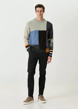 Темно-синие брюки скинни Paul Smith