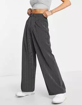 Темно-синие брюки в полоску ASOS DESIGN