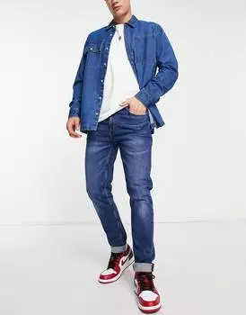 Темно-синие джинсы скинни ASOS DESIGN