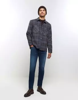 Темно-синие джинсы скинни River Island