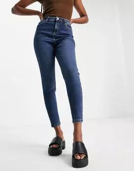 Темно-синие джинсы скинни с завышенной талией до щиколотки Miss Selfridge Emily