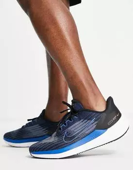 Темно-синие и темно-синие кроссовки Nike Running Air Winflo 9