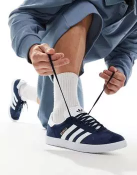Темно-синие кроссовки adidas Gazelle