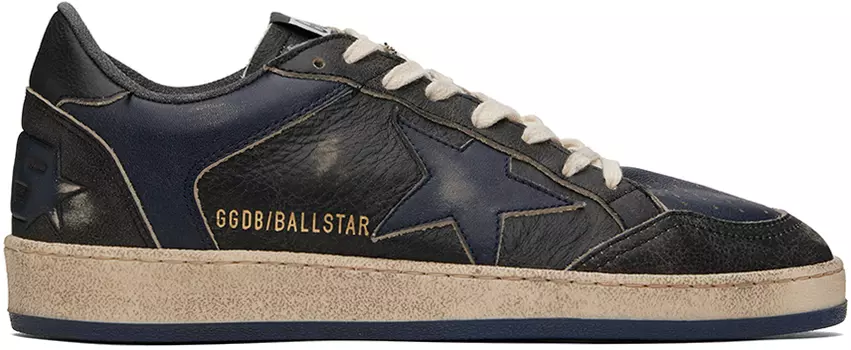 Темно-синие кроссовки Ball Star Double Quarter Golden Goose