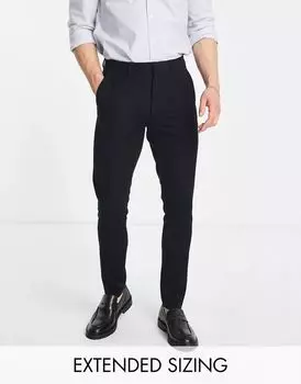Темно-синие узкие брюки ASOS