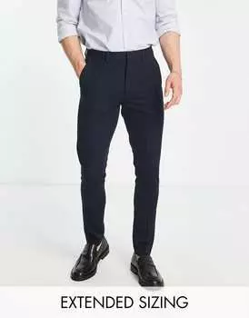 Темно-синие узкие брюки ASOS DESIGN
