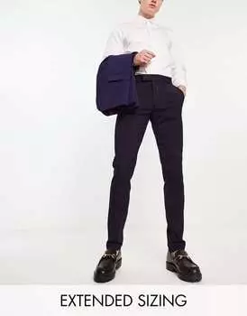 Темно-синие узкие брюки ASOS DESIGN