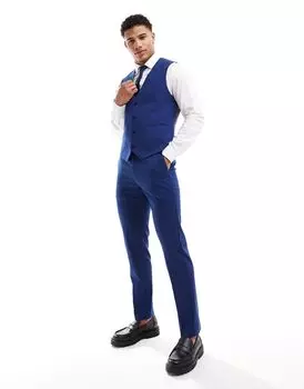 Темно-синие узкие брюки ASOS DESIGN