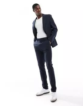 Темно-синие узкие брюки ASOS DESIGN