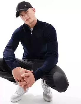 Темно-синий джемпер на молнии River Island