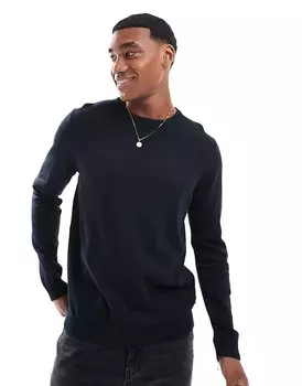 Темно-синий джемпер с круглым вырезом Jack & Jones