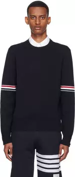 Темно-синий хлопковый свитер Thom Browne