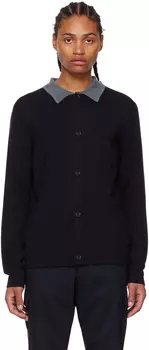 Темно-синий кардиган с контрастным воротником Paul Smith